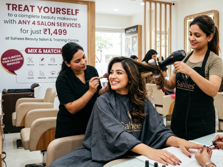 Pick Any 4 Premium Salon Services @ Just ₹1,499 | Pamper Yourself & Save More